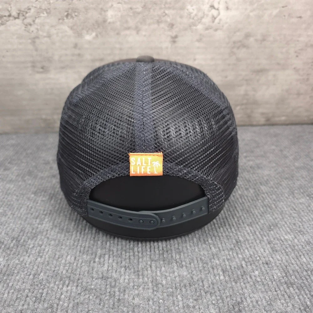 Salt Life Hat Cap Youth Snap Back Black Peace Love And Sun Beach Surf Trucker